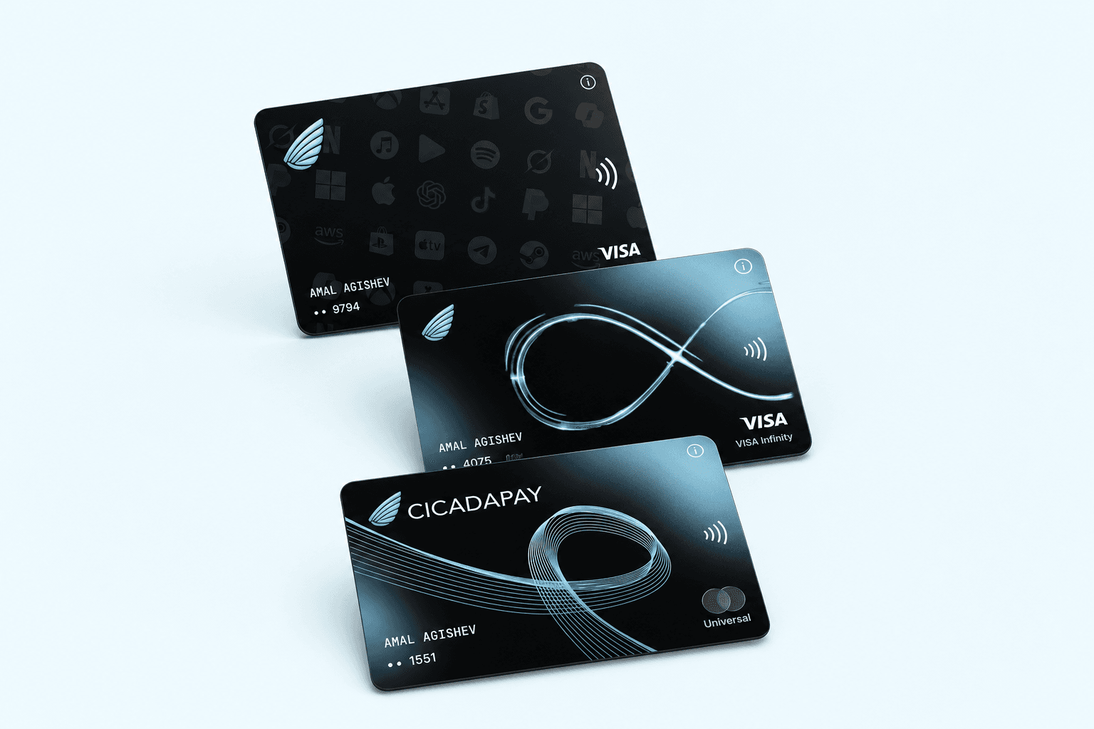 CicadaPay virtual, prepaid and physical cards