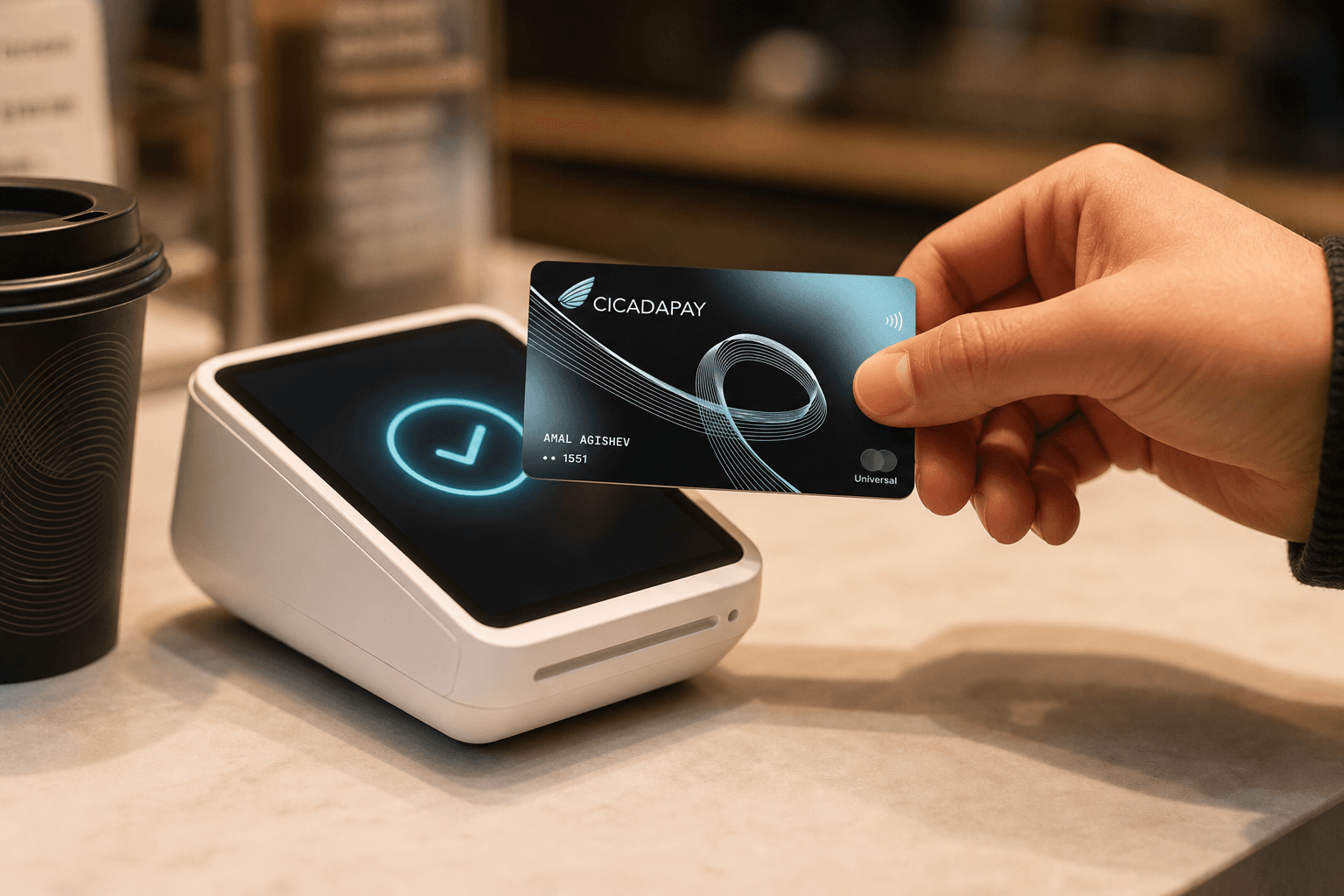 Contactless payment with the CicadaPay card